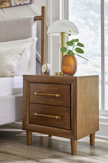 Lyncott Nightstand — 2 Dovetail Drawers, USB-A and USB-C Ports Signature Design by Ashley® Bedroom