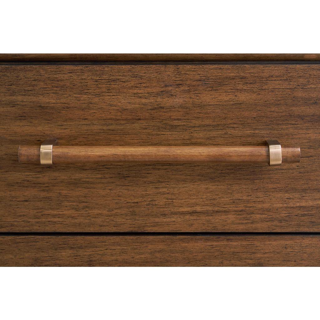 Lyncott Chest of Drawers — 5 Dovetail Drawers in Medium Brown Signature Design by Ashley® Bedroom