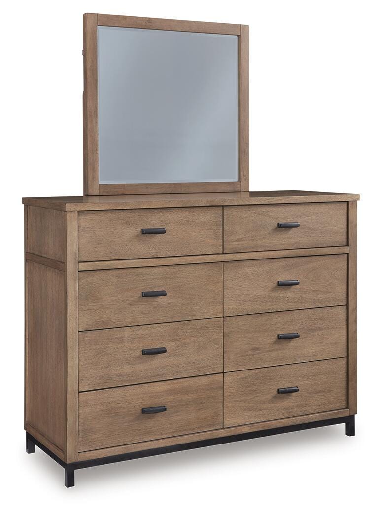Tomtyn Queen Upholstered Bed, Dresser and Mirror — 3-Piece Benchcraft® Bedroom