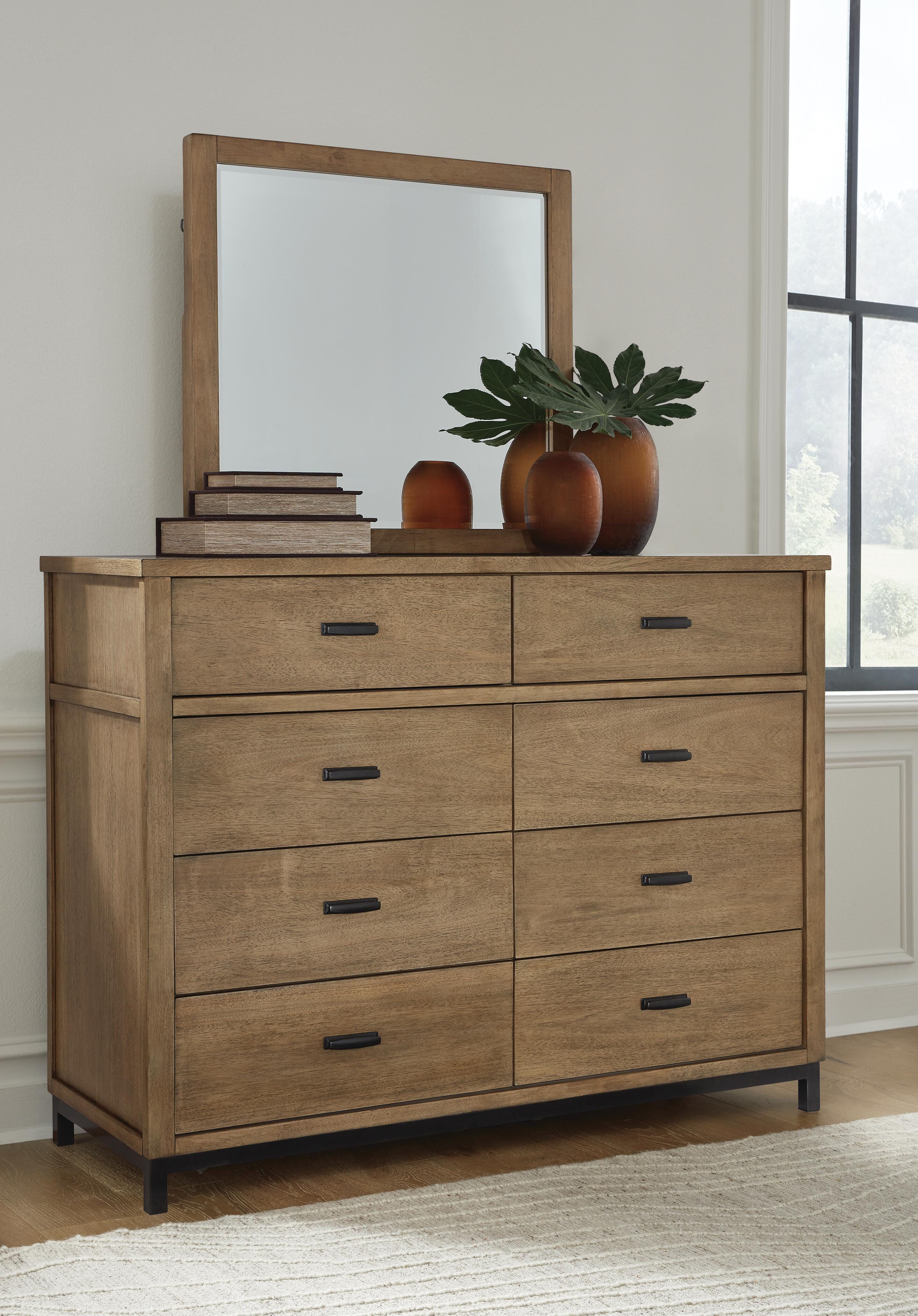 Tomtyn Queen Upholstered Bed, Dresser and Mirror — 3-Piece Benchcraft® Bedroom