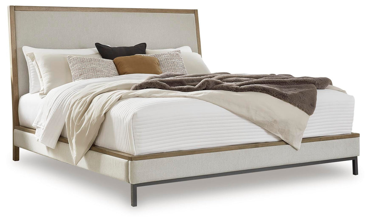 Tomtyn Queen Upholstered Bed, Dresser and Mirror — 3-Piece Benchcraft® Bedroom