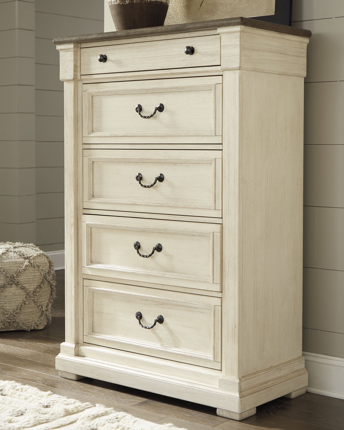 Bolanburg California King Panel Bed, Dresser, Mirror, Chest and 2 Nightstands