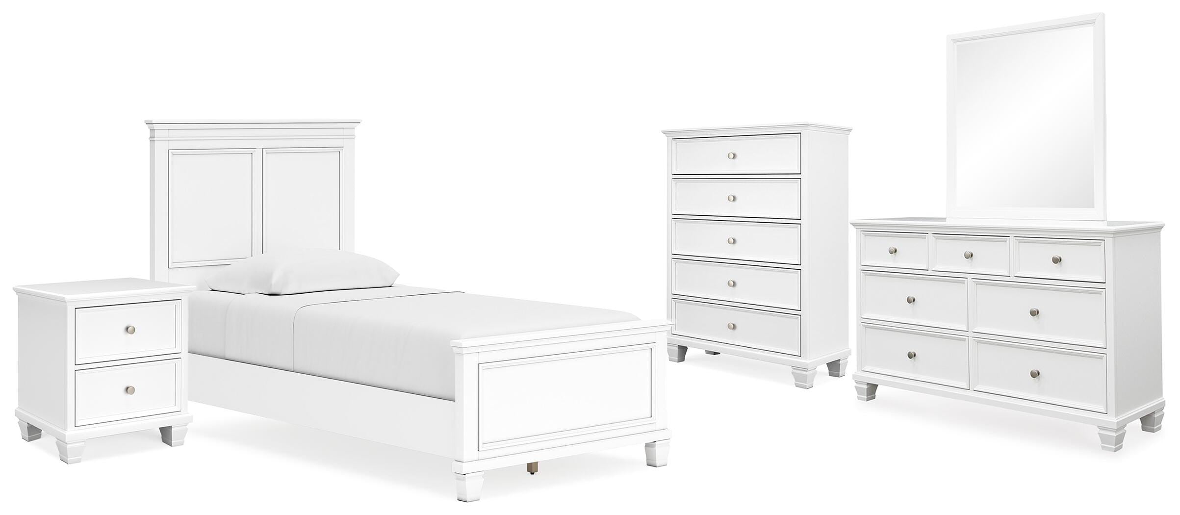Fortman Twin Panel Bed 5-Piece Set — Dresser, Mirror, Chest Signature Design by Ashley® Bedroom
