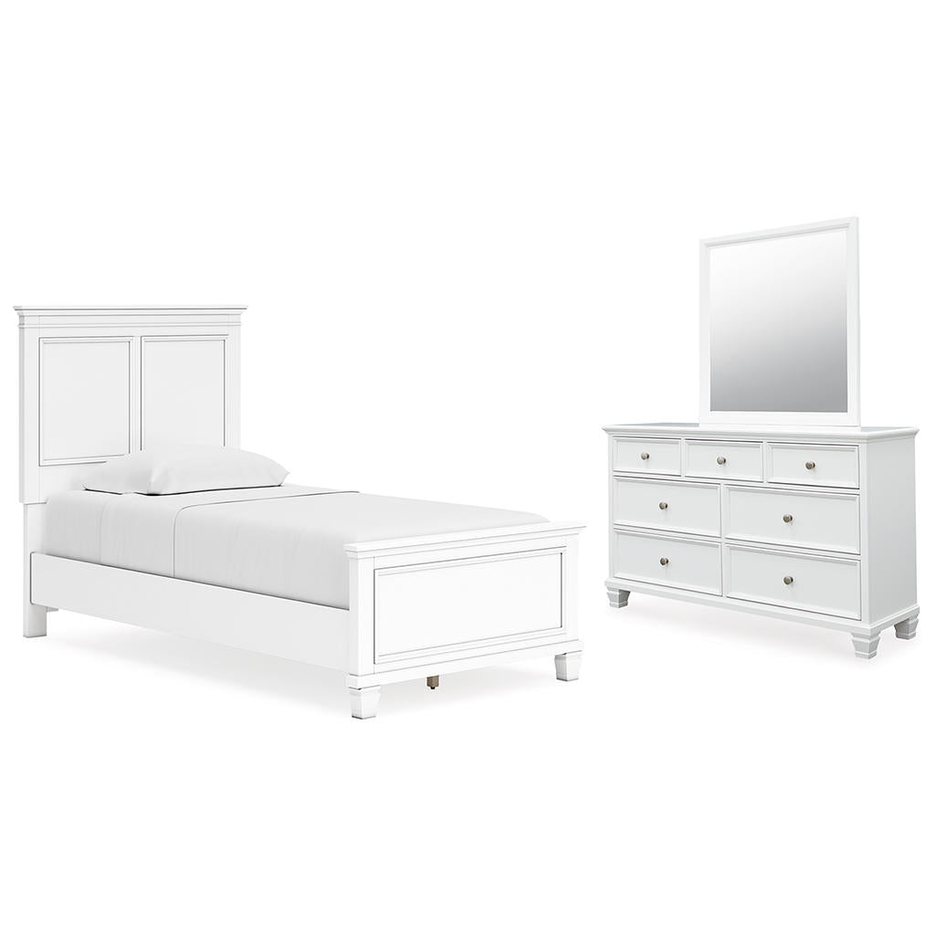 Fortman Twin Panel Bed, Dresser and Mirror Signature Design by Ashley® Uncategorized