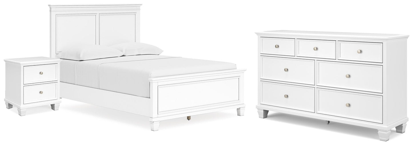 Fortman Full Panel Bed, Dresser and Nightstand