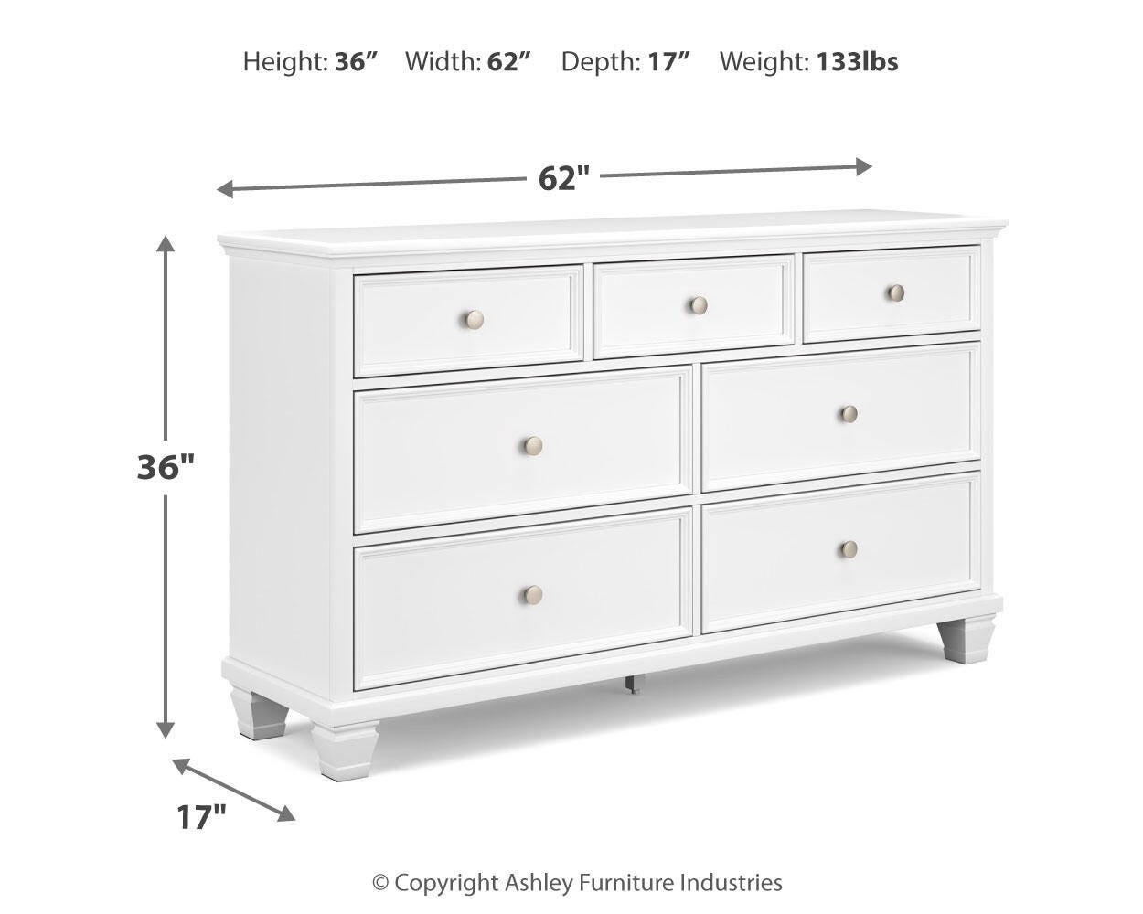 Fortman Full Panel Bed, Dresser and Nightstand