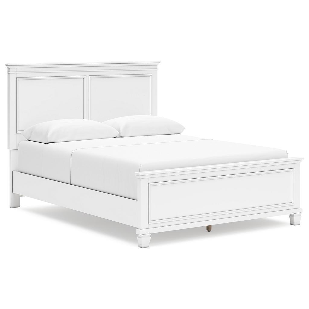 Fortman Queen Panel Bed with Mirrored Dresser Ashley® Bedroom