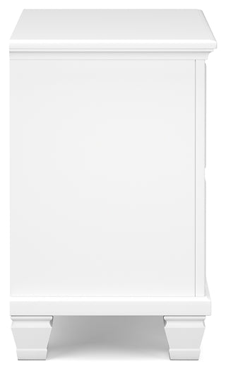 Fortman California King Panel Bed with Mirrored Dresser and 2 Nightstands