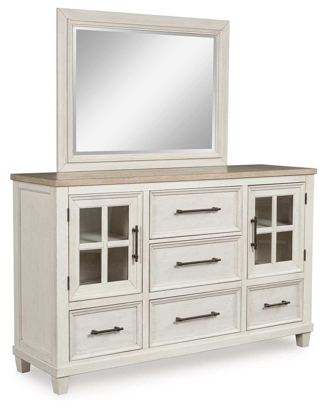 Shaybrock Queen Panel Bed, Dresser, Mirror and Nightstand Benchcraft® Bedroom