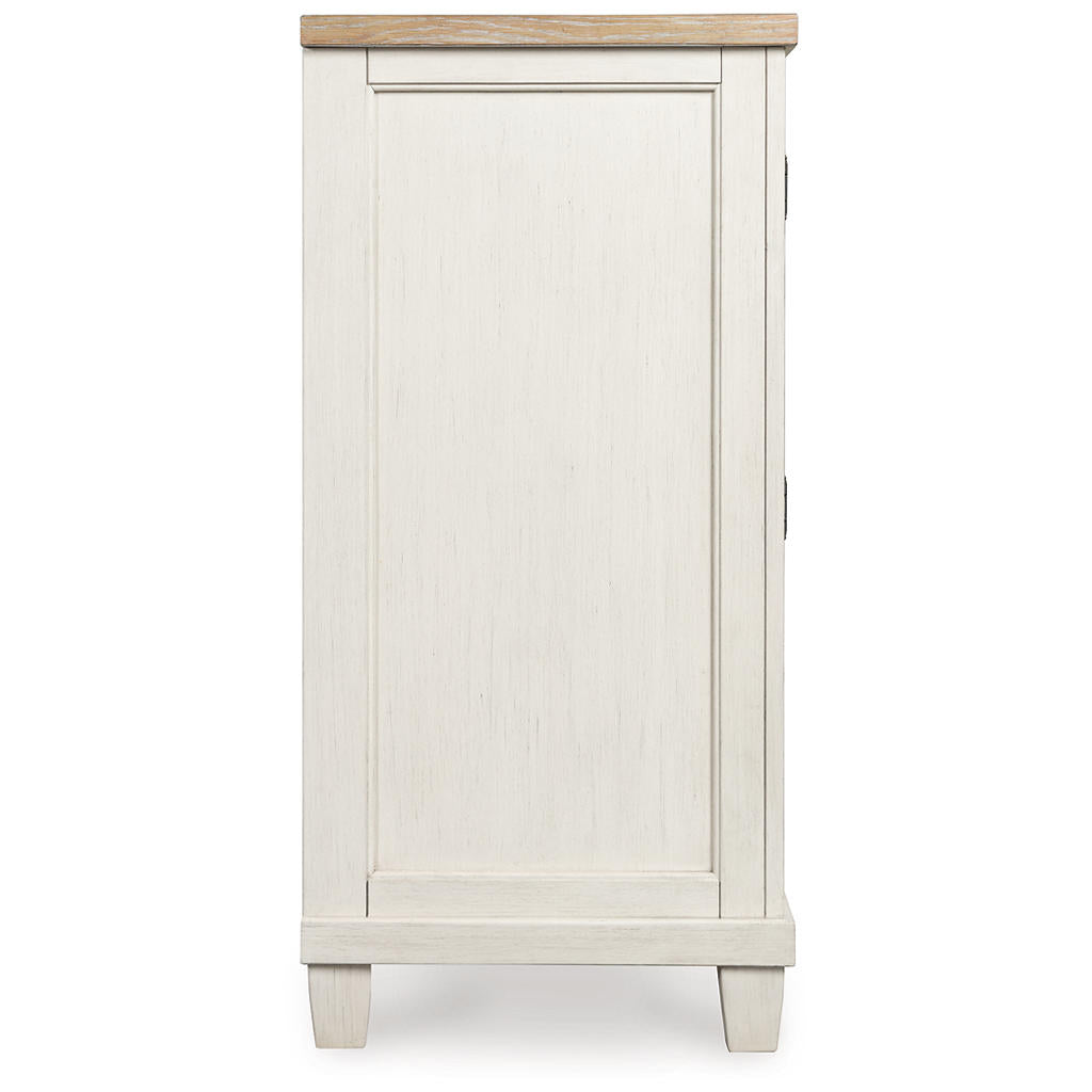 Shaybrock Dresser — Glass-Front Cabinets, Two-Tone Benchcraft® Bedroom