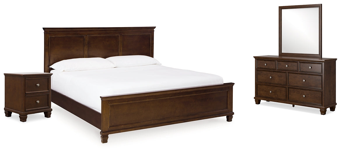 Danabrin King Panel Bed, Dresser, Mirror and Nightstand