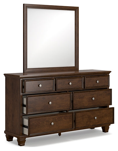 Danabrin King Panel Bed, Dresser, Mirror and Nightstand