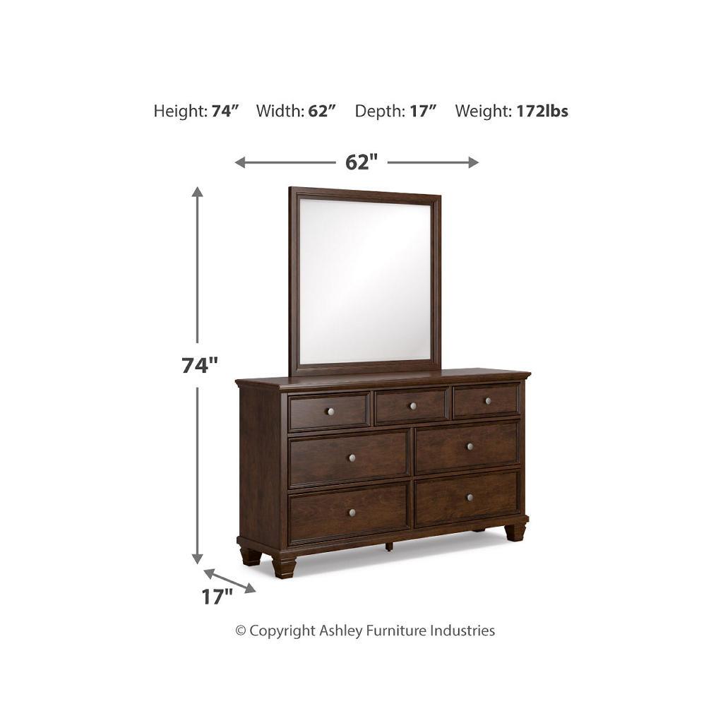Danabrin Twin Bed, Dresser and Mirror — Cherry Signature Design by Ashley® Uncategorized