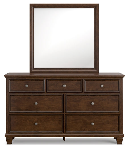 Danabrin King Panel Bed, Dresser, Mirror and Nightstand