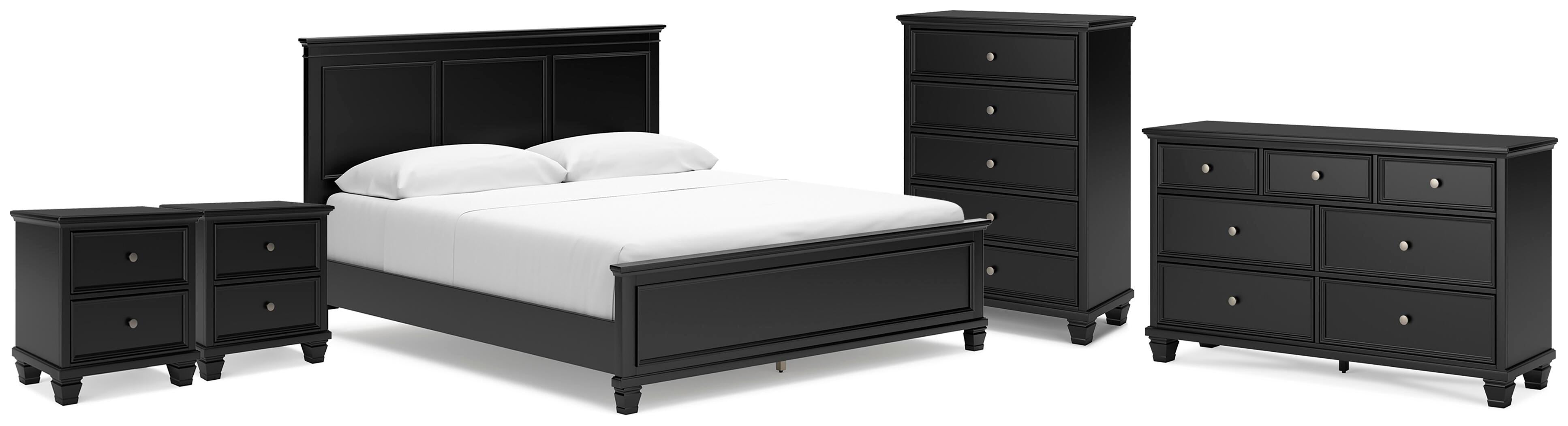 Lanolee Cal King Panel Bed, Dresser, Chest and 2 Nightstands Signature Design by Ashley® Bedroom