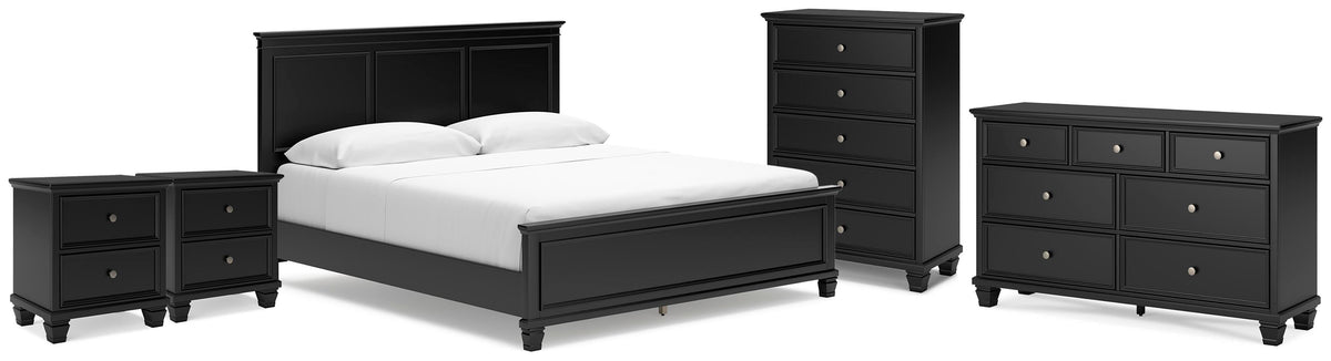 Lanolee Cal King Panel Bed, Dresser, Chest and 2 Nightstands Signature Design by Ashley® Bedroom