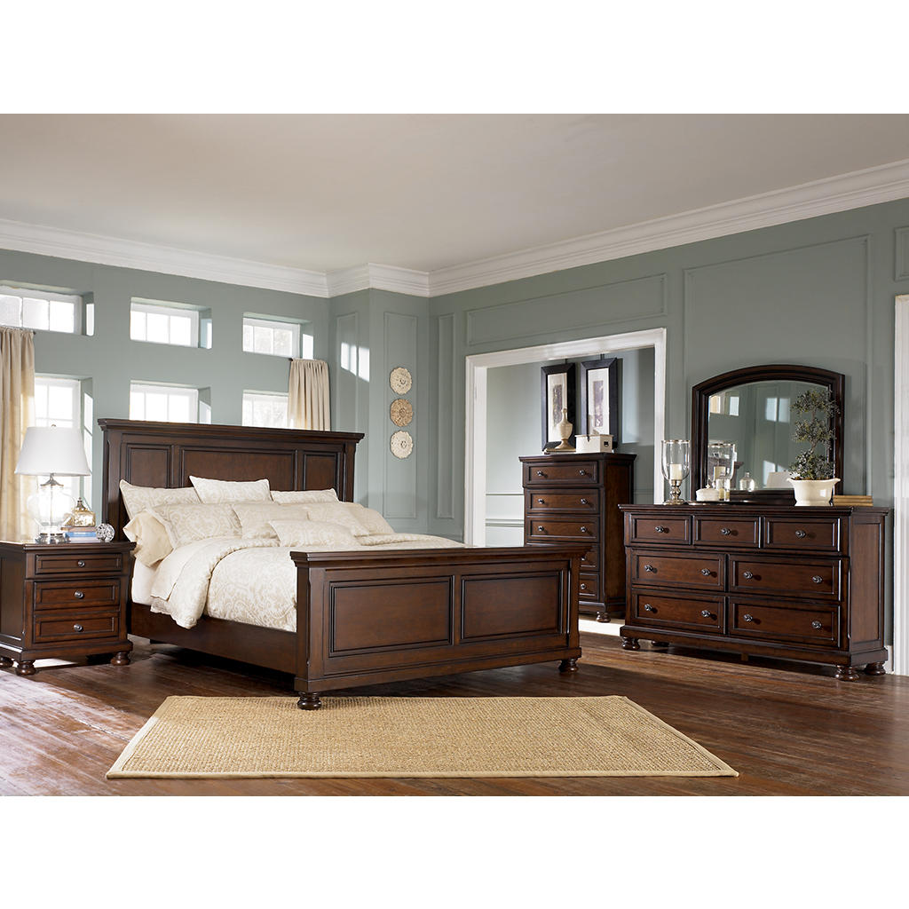 Porter Queen Panel Bed, Dresser, Mirror, Chest and 2 Nightstands Millennium® By Ashley Uncategorized