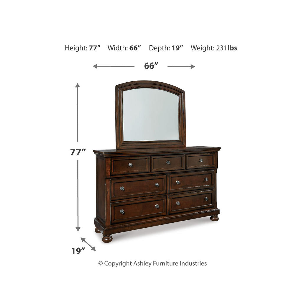 Porter California King Panel Bed, Dresser, Mirror, Chest and 2 Nightstands Millennium® By Ashley Uncategorized