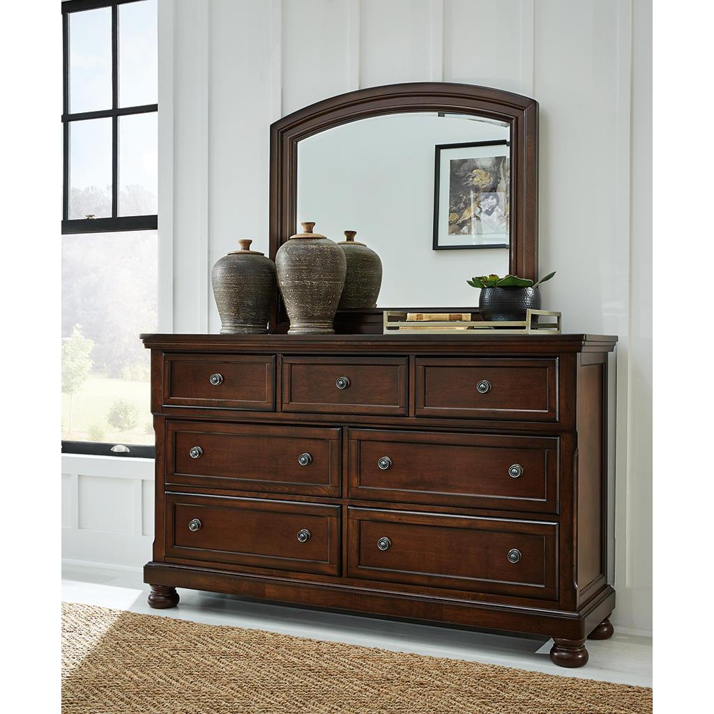 Porter Dresser and Mirror Set — Rustic Brown Millennium® By Ashley Bedroom