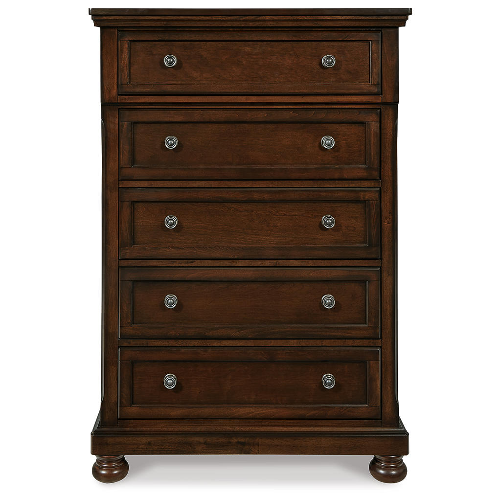 Porter California King Panel Bed, Dresser, Mirror, Chest and 2 Nightstands Millennium® By Ashley Uncategorized