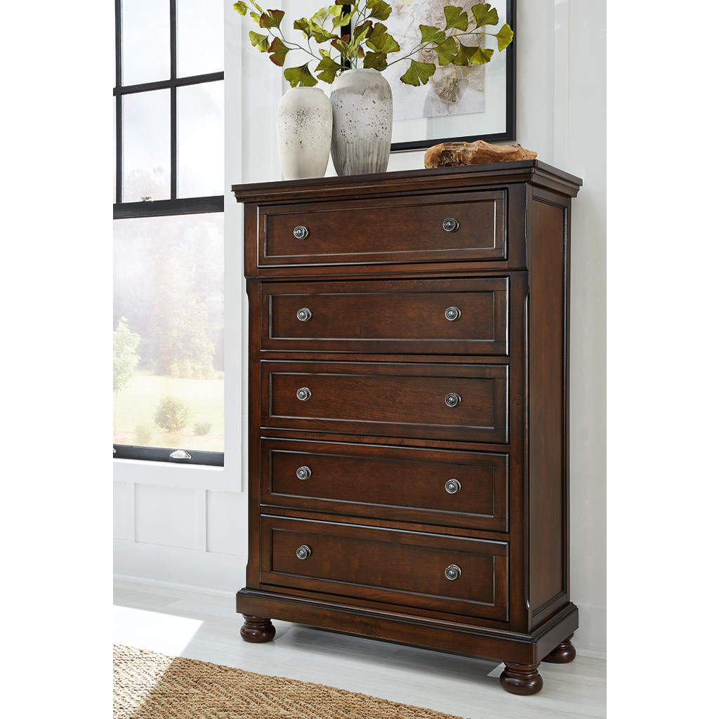 Porter California King Panel Bed, Dresser, Mirror and Chest Millennium® By Ashley Uncategorized