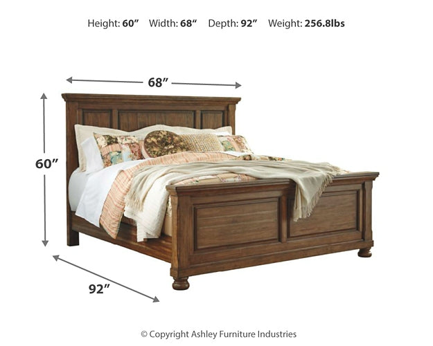 Flynnter Queen Panel Bed, Dresser, Mirror, and Nightstand