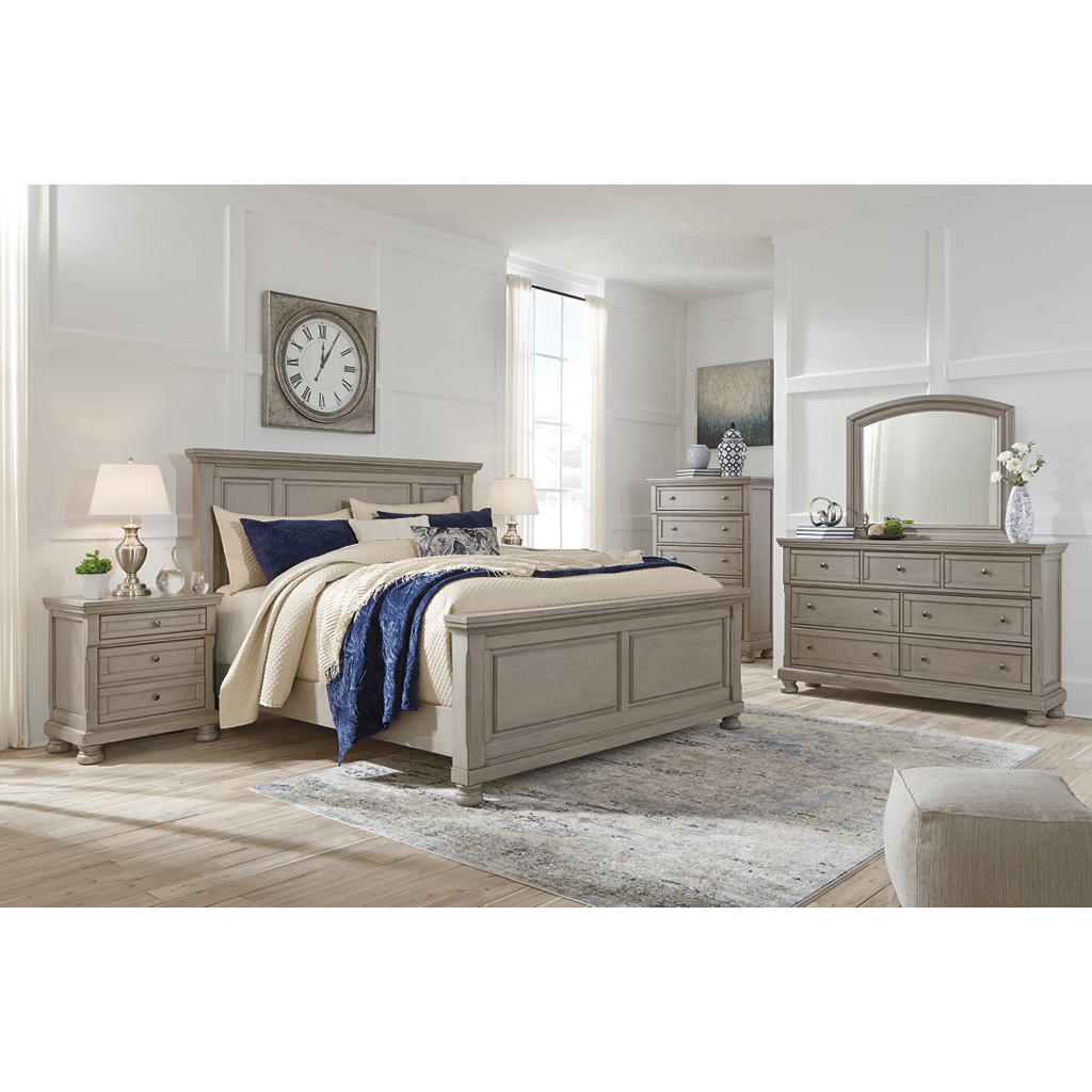 Lettner King Panel Bed, Dresser, Mirror and 2 Nightstands Signature Design by Ashley® Uncategorized