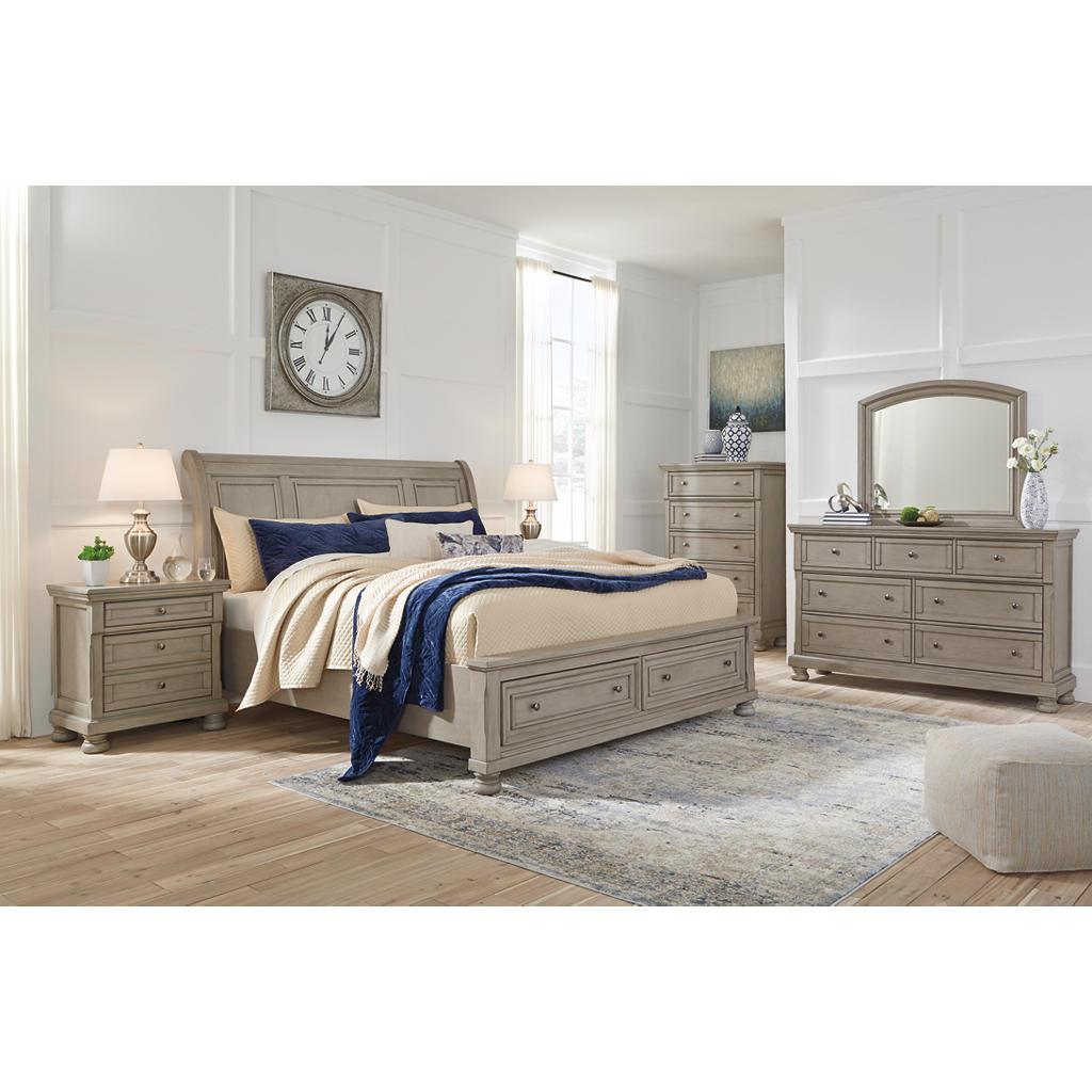 Lettner Dresser and Mirror — Light Gray Signature Design by Ashley® Bedroom