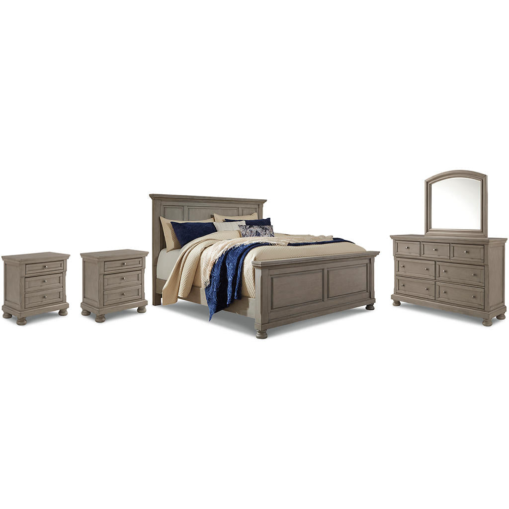 Lettner Queen Panel Bed, Dresser, Mirror and 2 Nightstands Signature Design by Ashley® Uncategorized