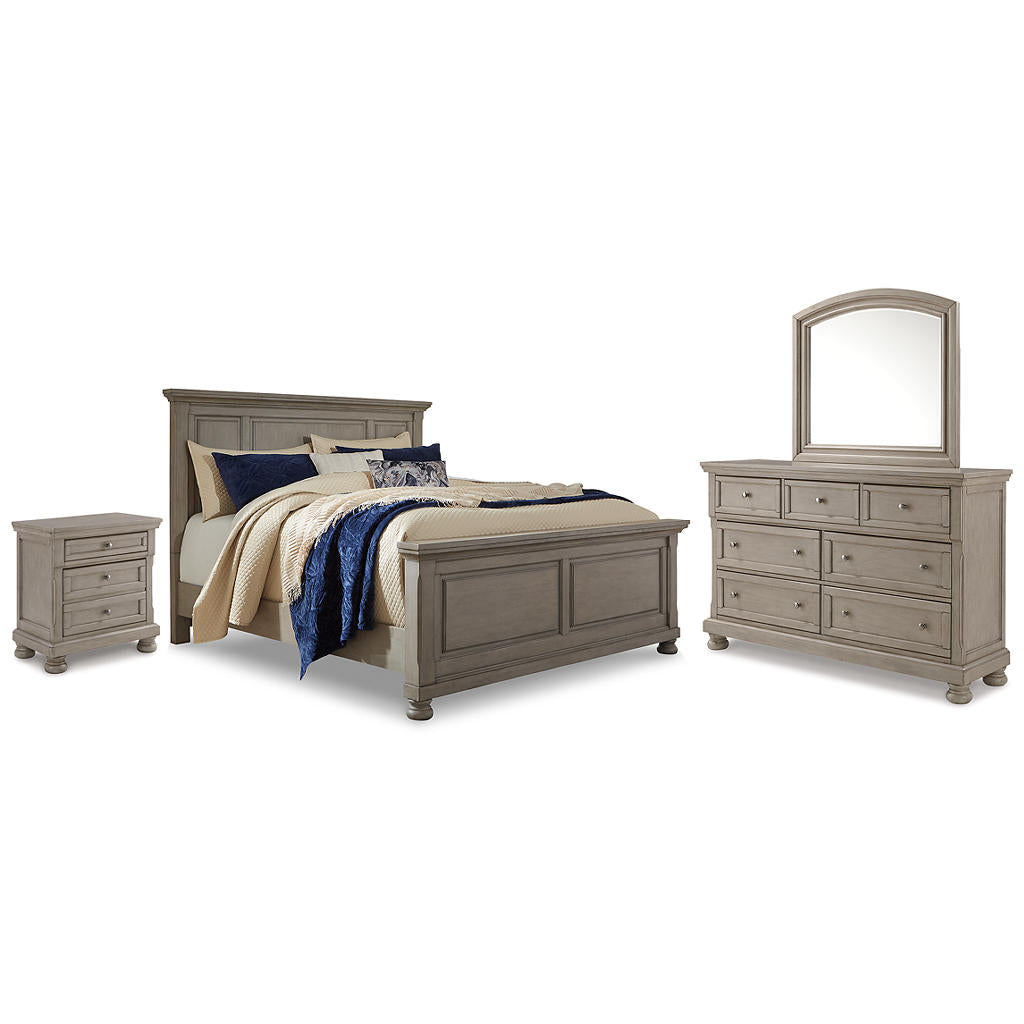 Lettner King Panel Bed with Dresser, Mirror and Nightstand Signature Design by Ashley® Uncategorized
