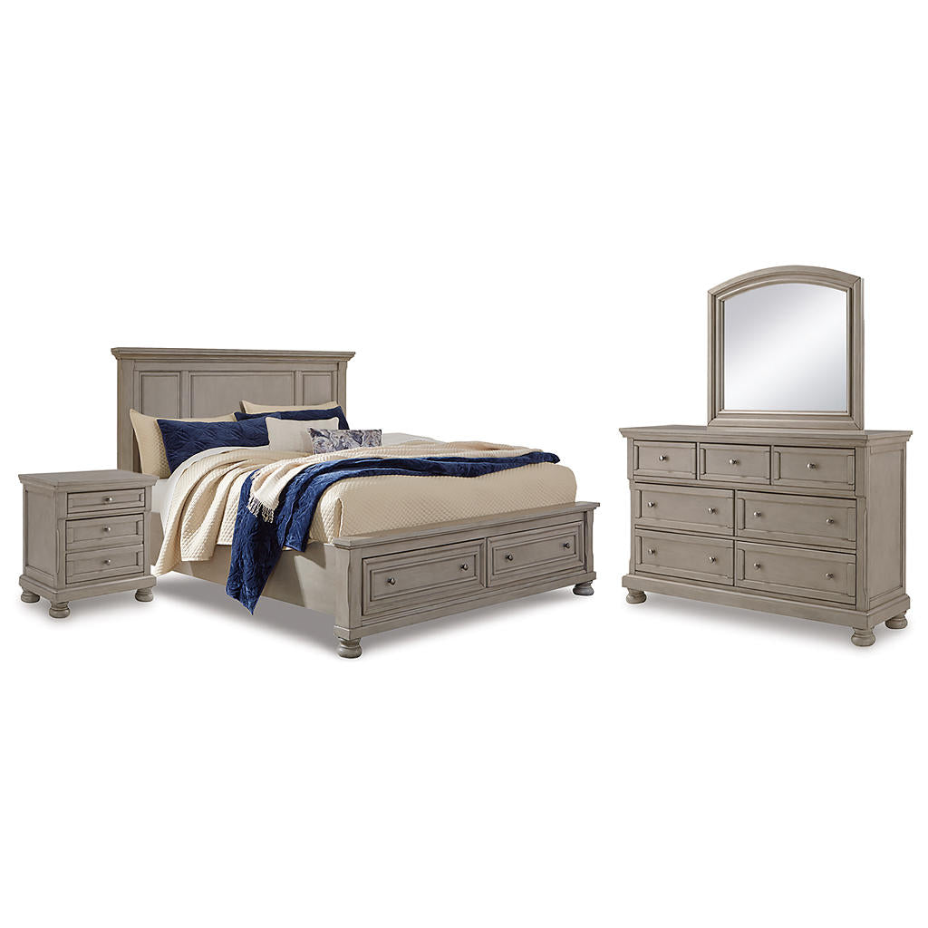 Lettner Queen Panel Storage Bed, Dresser, Mirror and Nightstand Signature Design by Ashley® Uncategorized