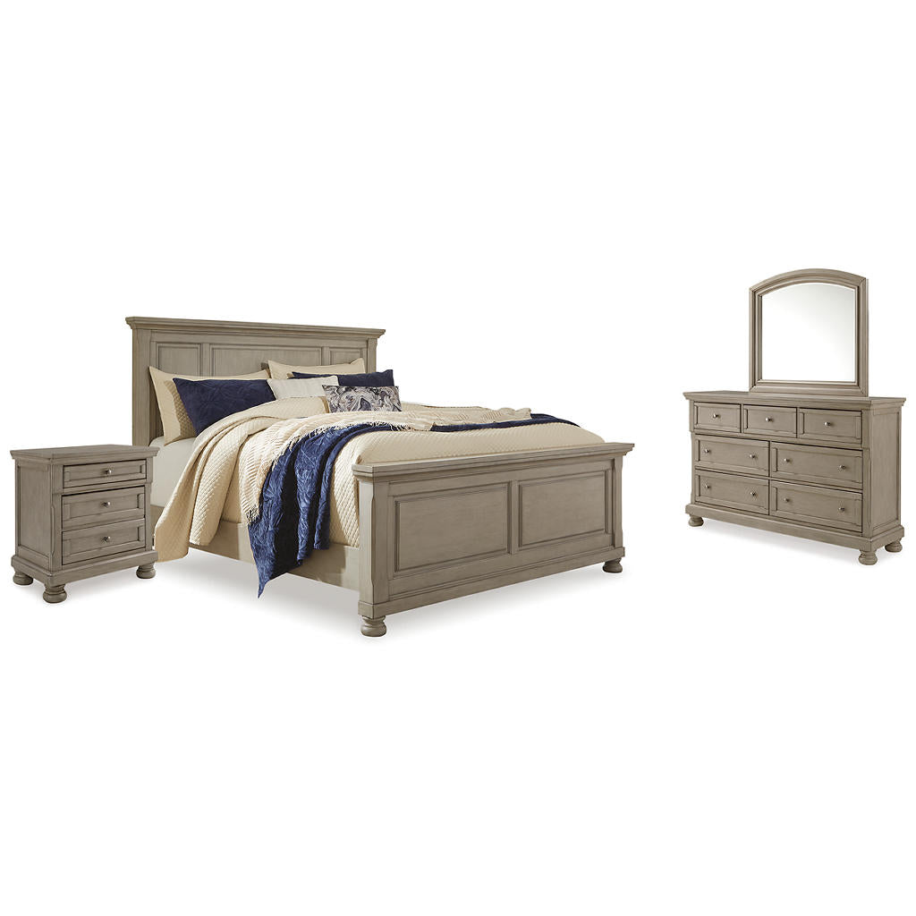 Lettner King Panel Bed, Dresser, Mirror and 2 Nightstands Signature Design by Ashley® Uncategorized