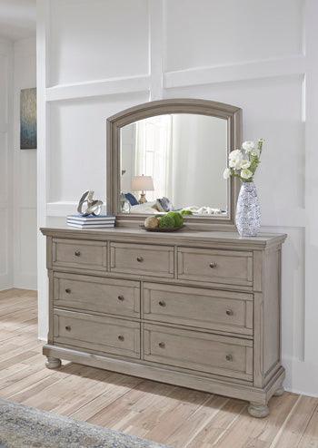Lettner Dresser and Mirror — Light Gray Signature Design by Ashley® Bedroom