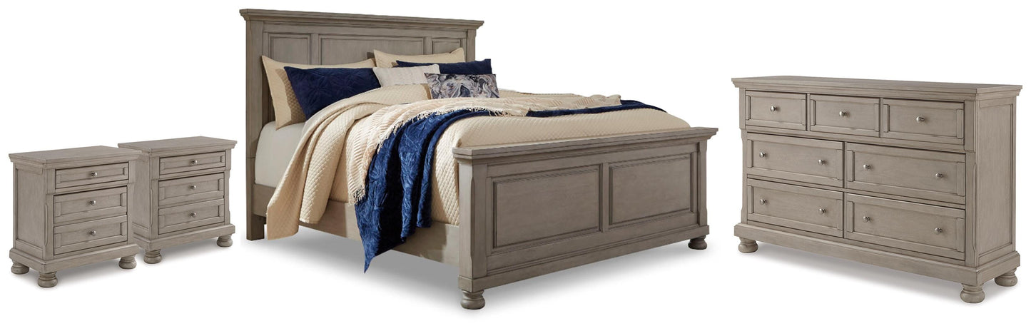 Lettner Queen Panel Bed, Dresser and 2 Nightstands