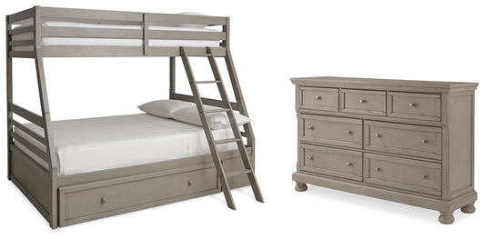 Lettner Twin over Full Bunk Bed and Dresser