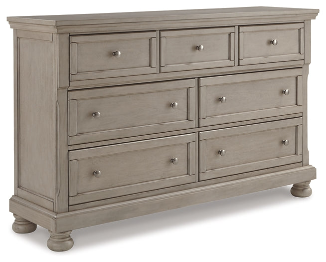 Lettner California King Panel Storage Bed, Dresser and Nightstand