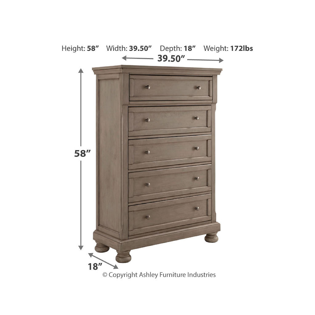 Lettner California King Panel Bed, Dresser, Chest and 2 Nightstands Signature Design by Ashley® Uncategorized