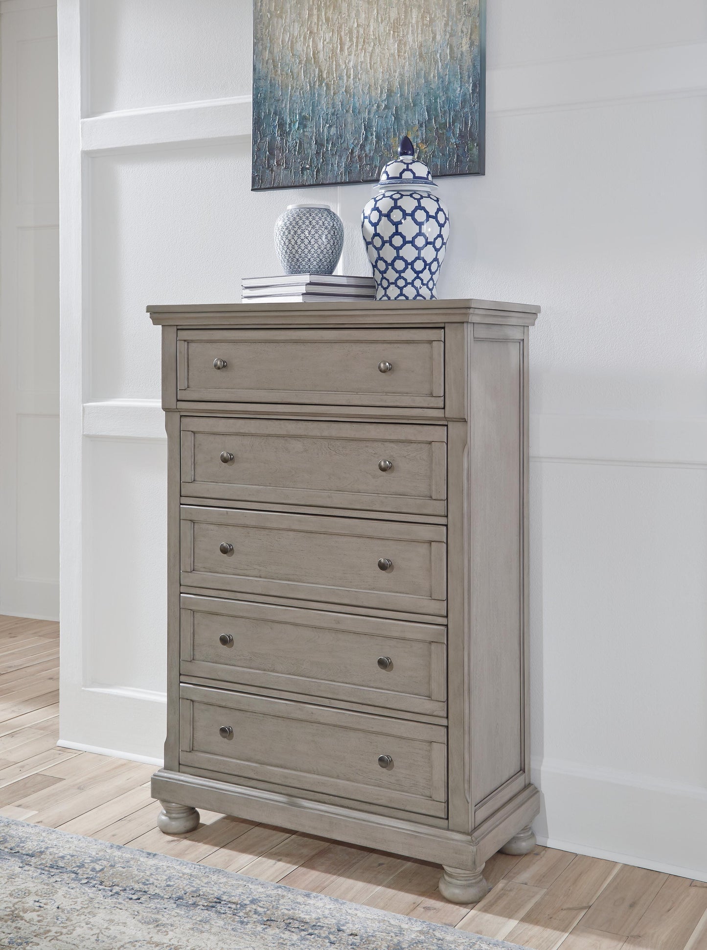 Lettner King Panel Bed, Chest and 2 Nightstands