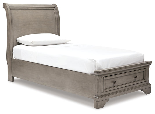 Lettner Twin Sleigh Bed with 1 Storage Drawer