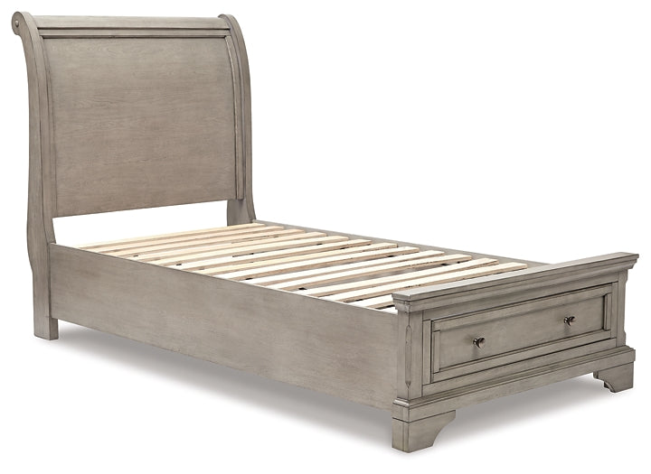 Lettner Twin Sleigh Bed with 1 Storage Drawer