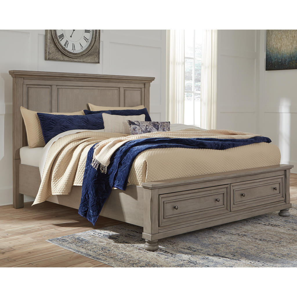 Lettner Queen Panel Storage Bed, Dresser, Mirror and Nightstand Signature Design by Ashley® Uncategorized