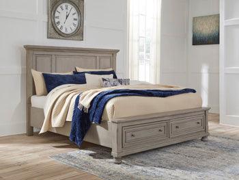 Lettner California King Sleigh Bed — Light Gray Signature Design by Ashley® Bedroom