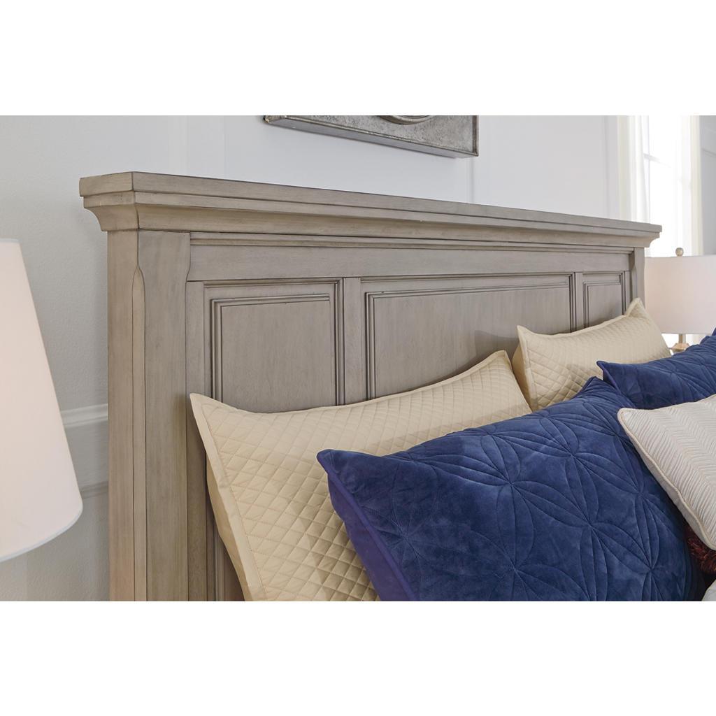 Lettner King Sleigh Storage Bed — Light Gray Signature Design by Ashley® Bedroom