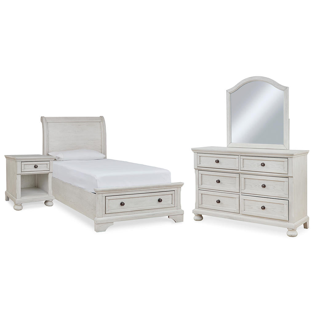 Robbinsdale Twin Storage Bed, Dresser, Mirror and Nightstand Signature Design by Ashley® Uncategorized
