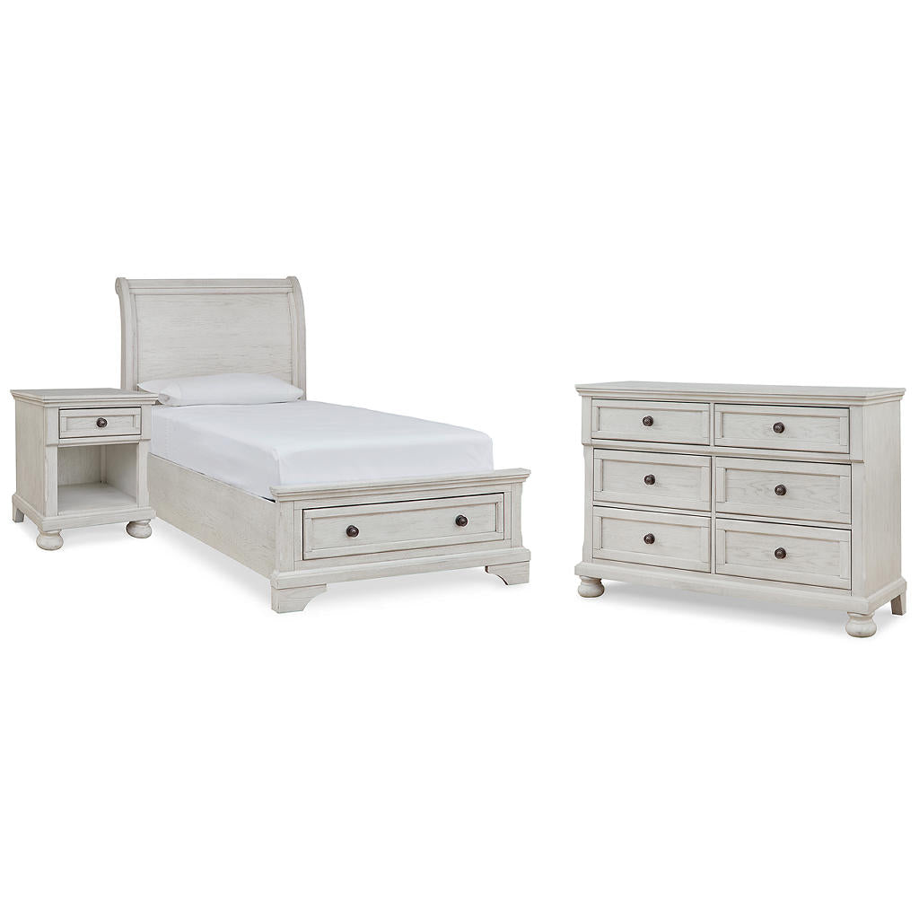 Robbinsdale Twin Sleigh Storage Bed, Dresser and Nightstand Signature Design by Ashley® Uncategorized