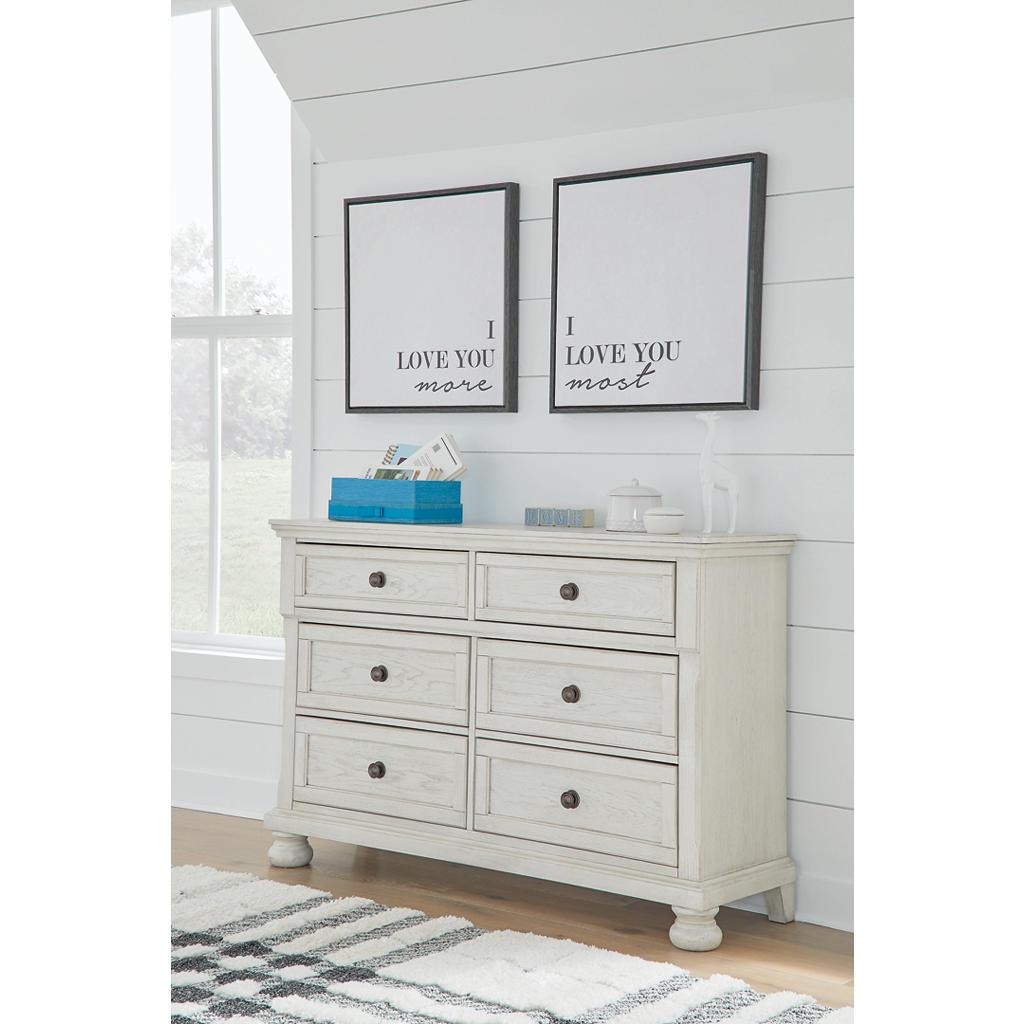 Robbinsdale Dresser — 6 Drawers, Felt-Lined Uppers Signature Design by Ashley® Bedroom