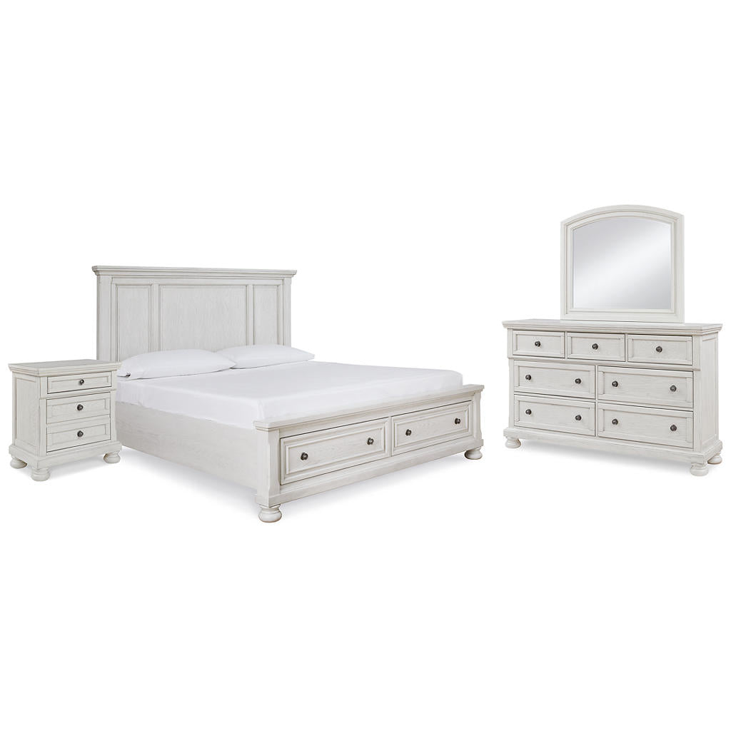 Robbinsdale Queen Storage Bed, Dresser, Mirror and Nightstand Signature Design by Ashley® Uncategorized