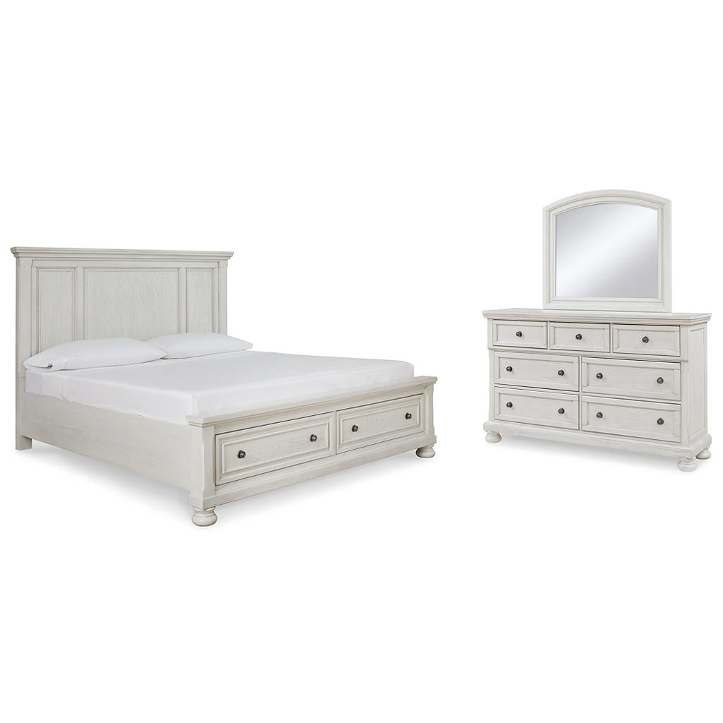 Robbinsdale King Panel Storage Bed, Dresser and Mirror Signature Design by Ashley® Uncategorized