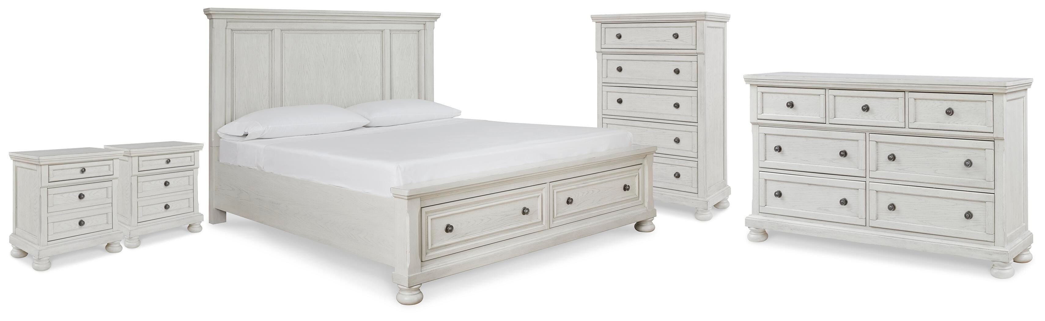Robbinsdale King Storage Bed 6-Piece Set — Chest, 2 Nightstands Signature Design by Ashley® Bedroom