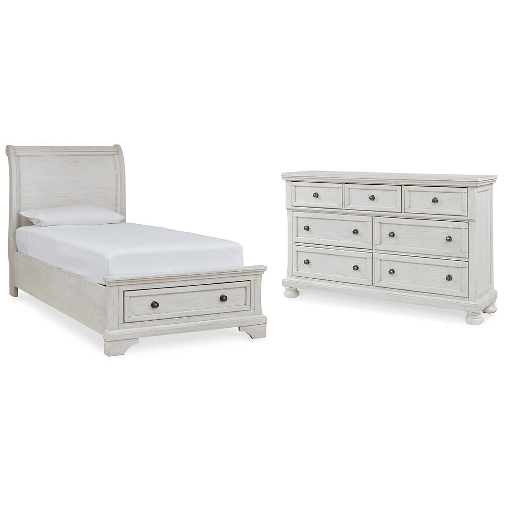 Robbinsdale Twin Sleigh Storage Bed and Dresser Signature Design by Ashley® Uncategorized